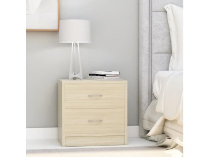 vidaXL Nočné stolíky 2 ks, dub sonoma 40x30x40 cm, kompozitné drevo