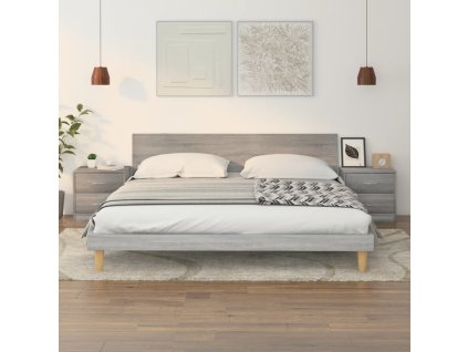 vidaXL Nočné stolíky 2 ks sivé sonoma 40x30x40 cm kompozitné drevo