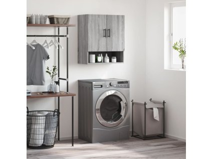 vidaXL Nástenná skrinka sivá sonoma 60x31x70 cm kompozitné drevo