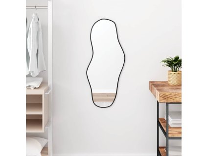 vidaXL Nástenné zrkadlo čierne 80x35 cm