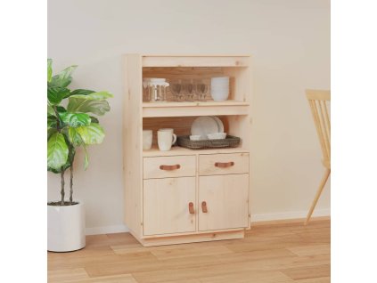 vidaXL Vysoká skrinka 67x40x108,5 cm masívna borovica