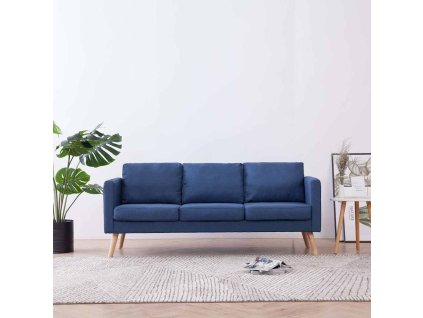 vidaXL Látková 3-miestna pohovka modrá