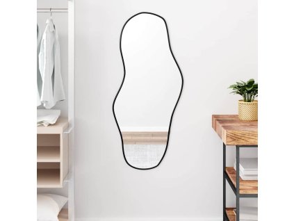 vidaXL Nástenné zrkadlo čierne 100x45 cm