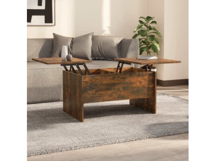 vidaXL Konferenčný stolík dymový dub 80x50x42,5 cm spracované drevo