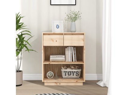 vidaXL Konzolová skrinka 60x34x75 cm masívna borovica