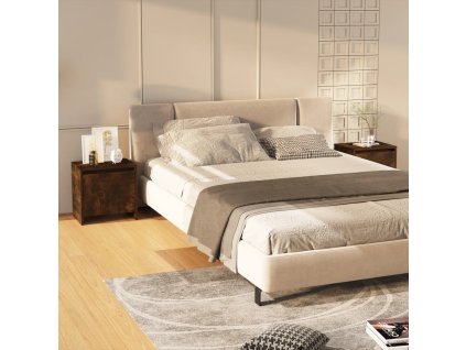 vidaXL Nočné stolíky 2 ks, tmavý dub 45x34x44,5 cm, kompozitné drevo