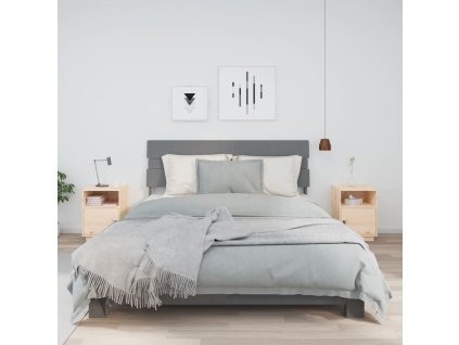 vidaXL Nočné stolíky 2 ks 40x34x55 cm masívne borovicové drevo