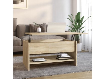 vidaXL Konferenčný stolík dub sonoma 80x50x40 cm spracované drevo