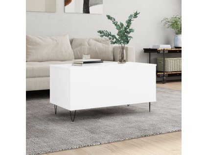 vidaXL Konferenčný stolík biely 90x44,5x45 cm spracované drevo