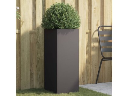 vidaXL Kvetináč čierny 32x29x75 cm oceľ