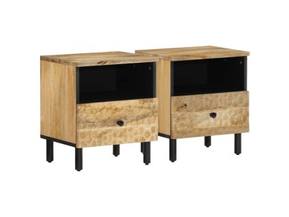 vidaXL Nočné stolíky 2 ks 40x33x46 cm masívne mangovníkové drevo