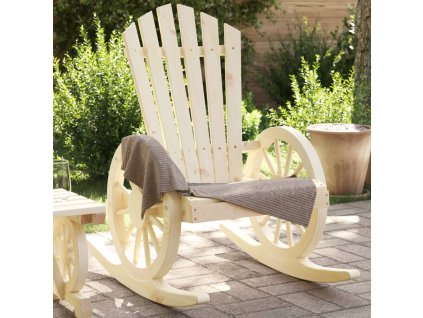 vidaXL Záhradná hojdacia stolička Adirondack jedľový masív