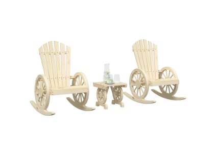 vidaXL 3-dielna záhradná sedacia súprava jedľový masív