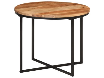 vidaXL Konferenčný stolík 55x55x45 cm akáciový masív a železo