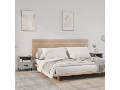 vidaXL Nočné stolíky 2 ks betónové sivé spracované drevo