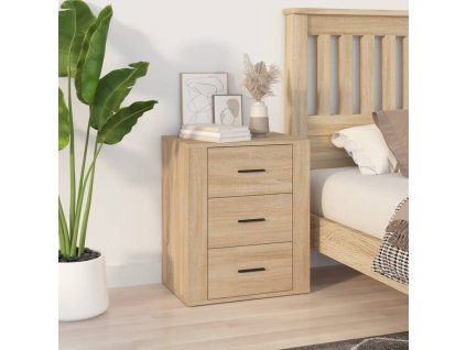 vidaXL Nočný stolík dub sonoma 50x36x60 cm spracované drevo