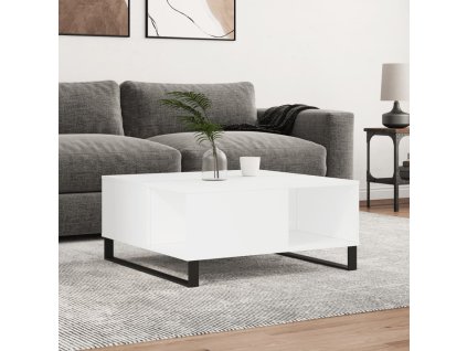 vidaXL Konferenčný stolík biely 80x80x36,5 cm spracované drevo