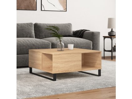 vidaXL Konferenčný stolík dub sonoma 80x80x36,5 cm spracované drevo