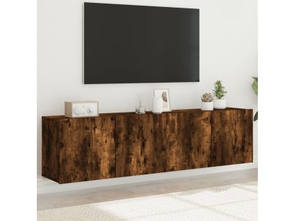 vidaXL TV skrinky nástenné 2 ks dymový dub 80x30x41 cm