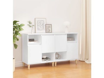 vidaXL Komoda 2 ks biela 60x35x70 cm spracované drevo