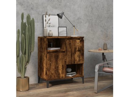 vidaXL Komoda dymový dub 60x35x70 cm spracované drevo