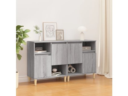 vidaXL Komody 2 ks sivý dub sonoma 60x35x70 cm kompozitné drevo