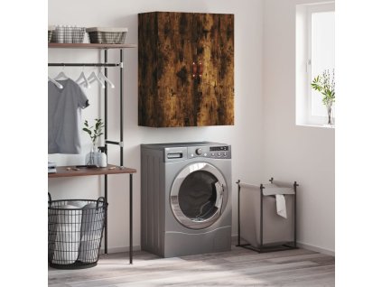 vidaXL Nástenná skrinka dymový dub 69,5x34x90 cm