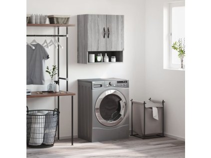 vidaXL Nástenná skrinka sivá sonoma 60x31x70 cm kompozitné drevo