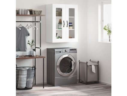 vidaXL Nástenná skrinka biela 69,5x34x90 cm kompozitné drevo