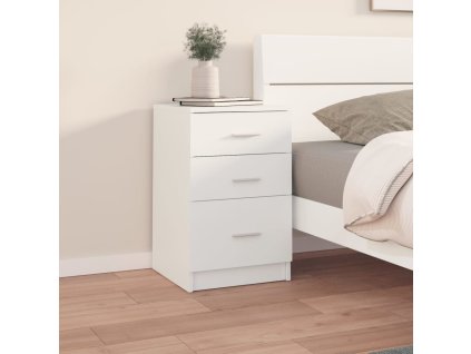 vidaXL Nočný stolík biely 40x40x63 cm spracované drevo