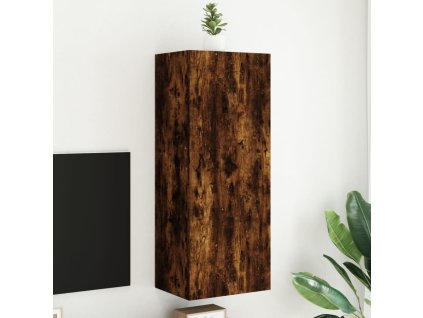 vidaXL TV nástenná skrinka dymový dub 40,5x30x102 cm kompozitné drevo