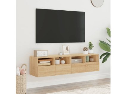 vidaXL TV nástenné skrinky 2 ks dub sonoma 60x30x30cm kompozitné drevo