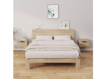 vidaXL Nástenné nočné stolíky 2 ks dub somoma 34x30x20 cm