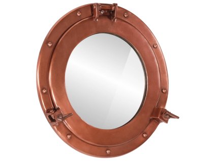 vidaXL Priezorové zrkadlo nástenné Ø38 cm hliník a sklo