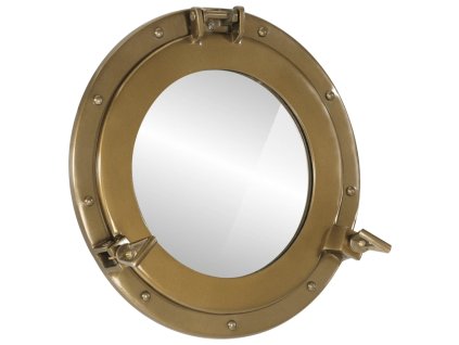 vidaXL Priezorové zrkadlo nástenné Ø38 cm hliník a sklo