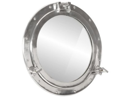 vidaXL Priezorové zrkadlo nástenné Ø50 cm hliník a sklo