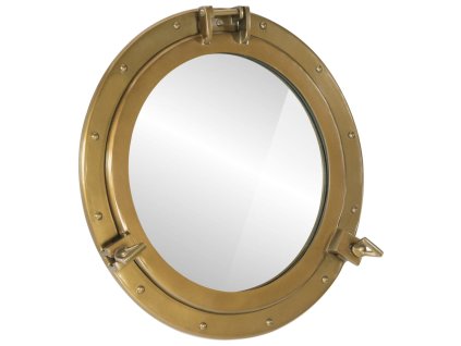 vidaXL Priezorové zrkadlo nástenné Ø50 cm hliník a sklo