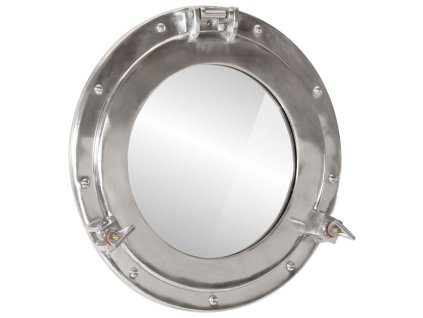 vidaXL Priezorové zrkadlo nástenné Ø38 cm hliník a sklo