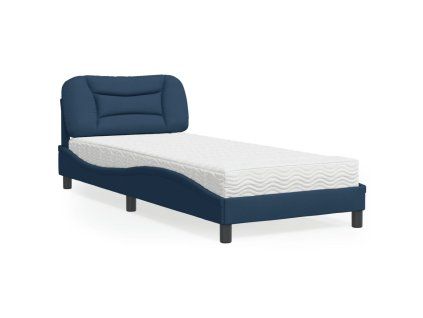 vidaXL Posteľ s matracom modrá 80x200 cm látka