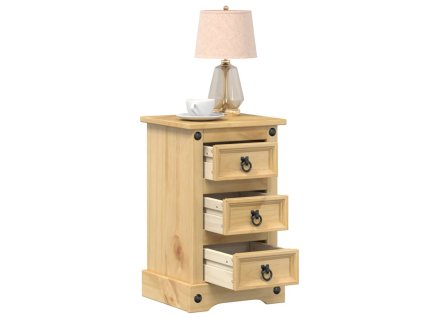 vidaXL Nočný stolík Corona 35x32,5x58 cm borovicový masív