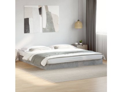 vidaXL Posteľný rám betónový sivý 180x200 cm kompozitné drevo