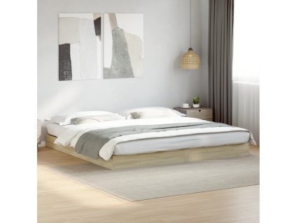 vidaXL Posteľný rám bez matraca dub sonoma 180x200 cm kompozitné drevo