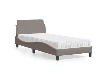 vidaXL Posteľ s matracom sivohnedá 80x200 cm látka