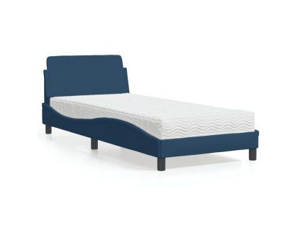 vidaXL Posteľ s matracom modrá 80x200 cm látka