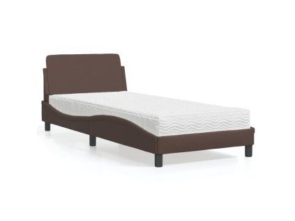 vidaXL Posteľ s matracom hnedá 80x200 cm umelá koža
