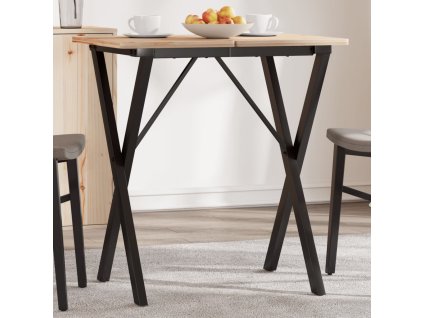 vidaXL Nohy jedálenského stola X-rám 60x40x73 cm oceľ