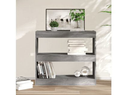 vidaXL Knižnica/deliaca stena sivý dub sonoma 80x30x72 cm