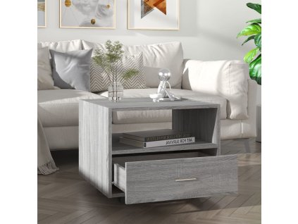 vidaXL Konferenčný stolík sivý sonoma 55x55x40 cm kompozitné drevo