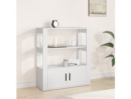 vidaXL Komoda biela 80x30x90 cm spracované drevo