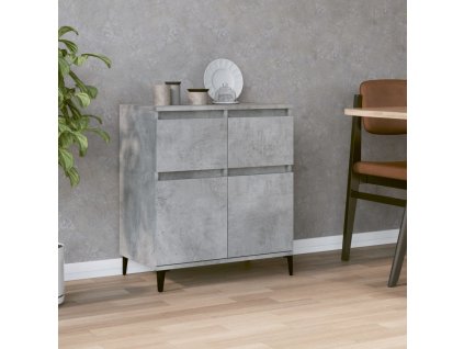 vidaXL Komoda betónovo sivá 60x35x70 cm spracované drevo